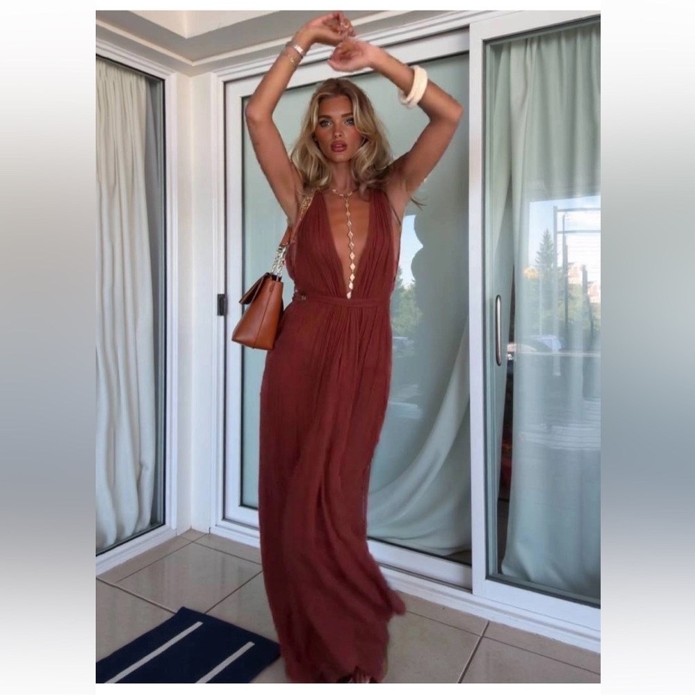 RUST SEXY JUMPSUIT - Picture 8 of 13